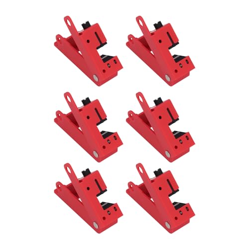 ZAWELIYO 6Pcs Circuit Breaker Lockout Bundle Grip Lock Tag Out Device for Electrician Maintenance