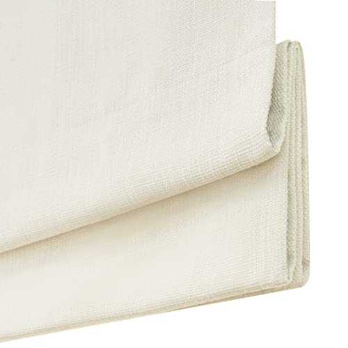 Eclipse Drew Noise Reducing Blackout Cordless Lined Window Roman Shade For Living Room, 35 In X 64 In, Ivory #TOP4