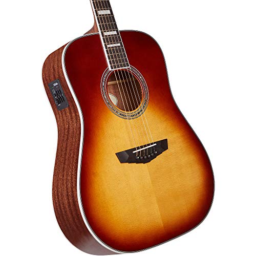 D'angelico 6 String Acoustic-Electric Guitar, Right, Iced Tea Burst (Dapd300Itbaps) #TOP2