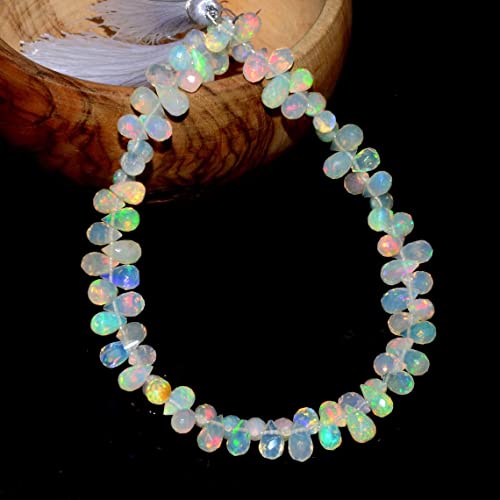 Opale éthiopienne naturelle AAA+ perles facettées de luxe pour bijoux