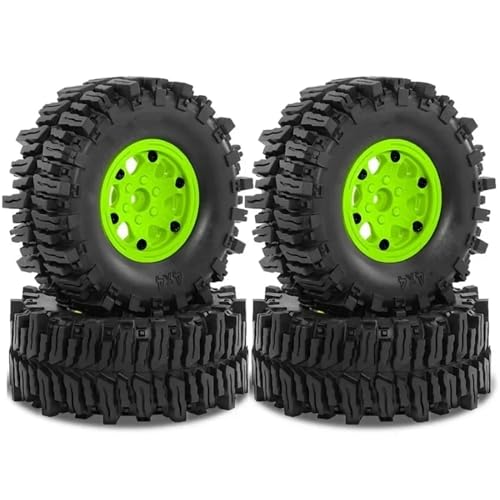 Pneus en caoutchouc 1/8 RC avec jantes vertes pour CROSSRC et MST R215