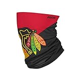 Foco Chicago Blackhawks NHL Colour Block Big Logo Gaiter Scarf Forever Collectibles - One-Size