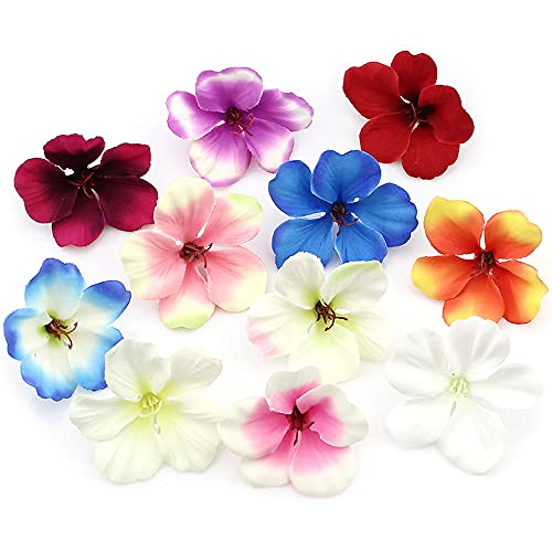 Fleur Artificiel Fausse Fleur artificielles Fleurs artificiels orchidée Fleurs artificielles Deco Plastique Decoration Bricolage Fleur Artificielle Deco Maison Roses Fleur 100pcs 4.5cm (Multicolore) Cover