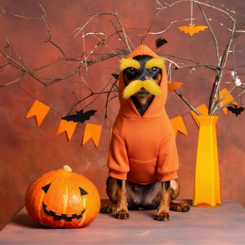 Huhumy Disfraz de Halloween para Perro Mediano Naranja M miniatura 4