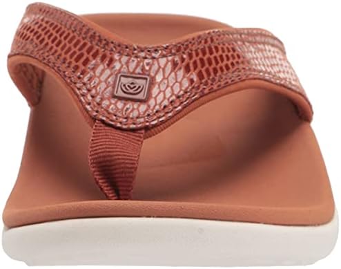 Spenco Women's Yumi Gecko Flip-Flop, Saddle, 8 | Image 1