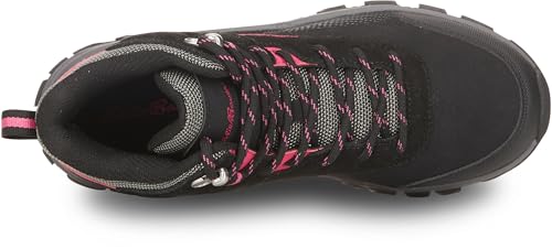 Eddie Bauer Bota de caminhada feminina Mount Bailey, Fúcsia preta, 8