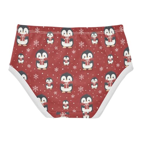Girls Underwear Soft Cotton Christmas Penguin Kids Panties in Sizes 2/3t, 4t, 5t, 6 and 82