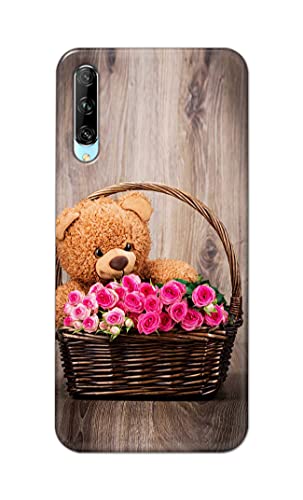 Image of PRINTFIDAA Roses and Teddy Bear in The Wicker Hard Back Cover for Huawei Y9S (2019) Back Cover -(P6) KAT1004