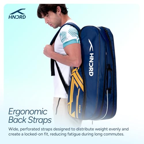 Image of Hundred CosmoGear Max Kit Bag with Dual Climate-Control Compartments | Dedicated Shoe Pocket | Ergonomic Back Straps|for Professional Play |Ideal for Men & Women (Royal Blue)