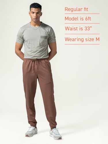 Image of DAMENSCH Men Mid Rise Regular Fit Cotton Blend Solid Moisture Wicking Antimicrobial Zipper Pocket Super Comfortable Baby Terry Lounge Joggers