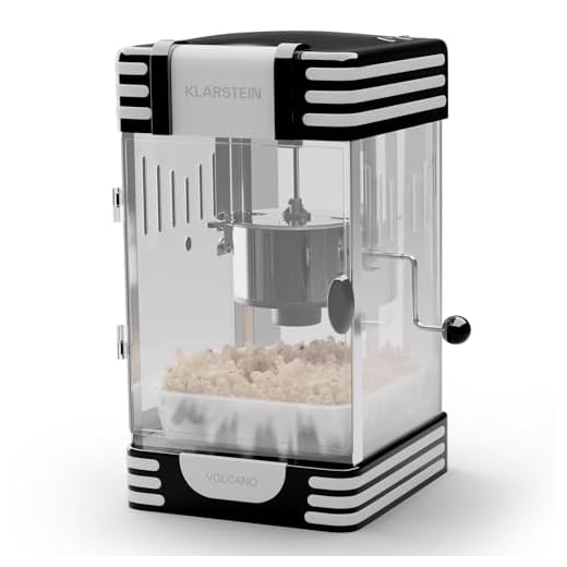 Klarstein Maquina Palomitas Retro, Palomitero para Hacer Palomitas de Maiz para Niños, Popcorn Machine 300W Palomitera Electrica, Childrens Small Pop Corn Makers de Acero Inoxidable Fácil Limpieza