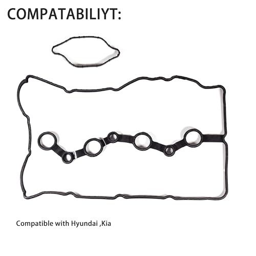 Image of Engine Valve Cover Gasket Set - VS50892 22441-2GGB0 224412GGB0 - Fits 2.0 2.4L Sonata Santa Fe 2015-2020 & Kia Sorento Optima 2016-2020