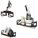 FITUEYES Set di 3 Mensole in Legno Colore Marrone Scuro Scaffale Portaoggetti Sospesi da Parete Decorativi FS302801WW
