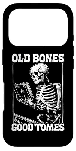 Old Bones Good Tomes Book Lover Bookworm �X�P���g���u�b�N �X�}�z�P�[�X iPhone 17 Pro �p