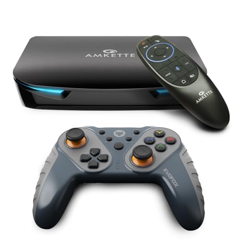 Image of EvoFox Game Box V2 TV Gaming Console With Smart Remote and Game Controller | 4 GB RAM, 32 GB Storage | Powerful GPU, Quad Core Processor | Bluetooth 5.0 | 4K Output | Preloaded Games | (Coal Black)
