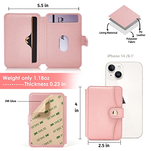 M-Plateau-2021-New-Sticky-Wallet-for-Back-of-Phone-Slim-3M-Adhesive-Credit-Card-Holder-for-Cell-Phonefor-iPhone-12-iPhone-12-Pro-61-Inchesone-Plus-8TSamsung-Galaxy-Most-Smartphones