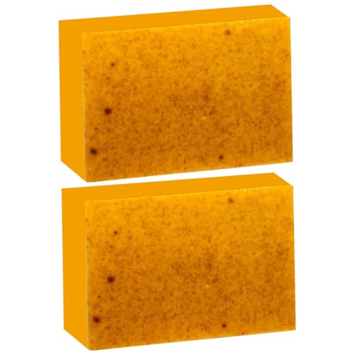Jabones, Wireless Barra de jabón de cúrcuma 50pcs Ingredientes naturales y orgánicos Jabón de ácido kójico de cúrcuma y limón Jabón suave para aclarar la piel del cuerpo...