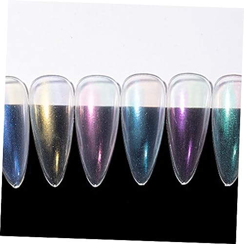 FRCOLOR 1 Caixa De Material De Unhas Em Pó De Efeito De Espelho De Estado Sólido Kit De Esmalte Em P