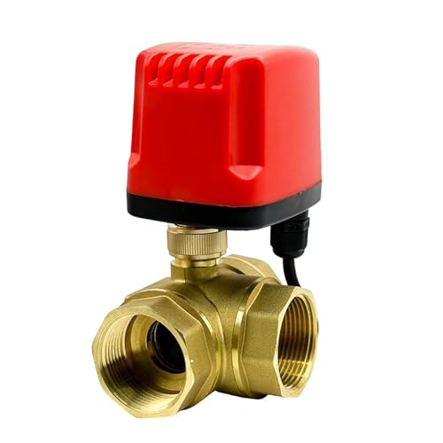 Robinet à bille électrique en laiton robuste vanne 3 voies T TYPE CR02 - 3