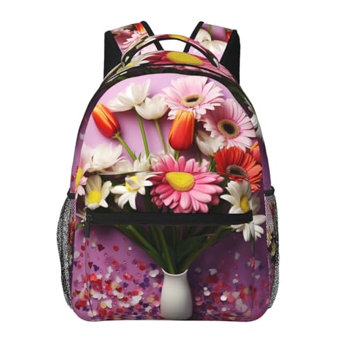 Sac à dos voyage fleurs fraîches pour transporter votre ordinateur au travail avec légèreté