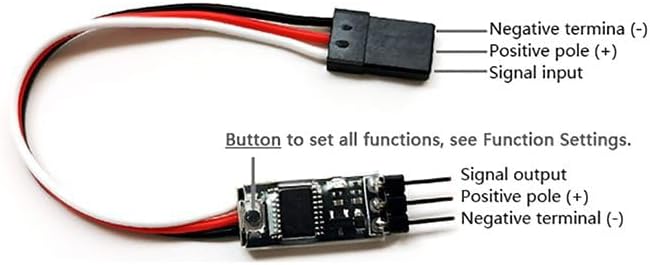 VERBANA RC Model High Voltage CV1 Version Servo Signal Reverser Steering Gear Inverter 3V-30V Spare Parts DIY for RC Car/Boat/Aircraft Mode Accessories