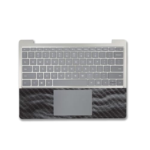 Image of MightySkins Carbon Fiber Skin Compatible with Microsoft Surface Laptop Go 3 (2023) Full Wrap Kit - Smoky Quartz | Protective, Durable Textured Carbon Fiber Finish | Made in The USA