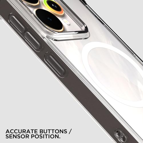 Image of Pikkme Back Cover for Realme 15 Pro 5G Mag-Safe Shockproof PC + TPU Protective Case Magnetic Support Bumper Case (Transparent Mag-Safe)