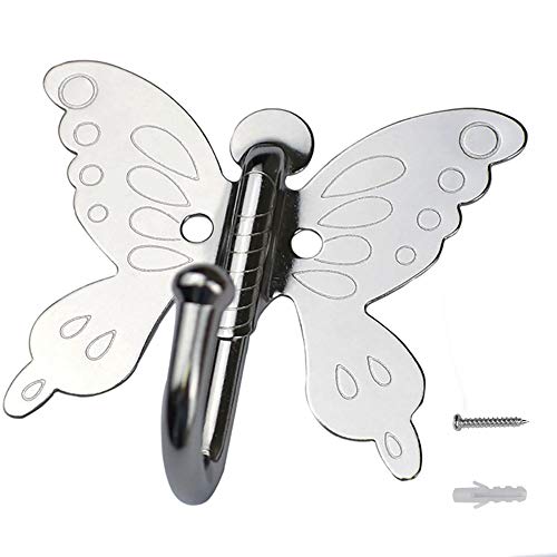 Sununico Wall Hooks For Girls Bedroom, 5 Pack Coat Hooks Wall Mounted With 10 Pieces Of Anchor Screws For Coat, Scarf, Hat, Towel, Robe, Key #TOP1