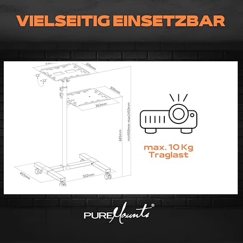 Table de projection inclinable et réglable PureMounts PM-PCART-10 noire - 4