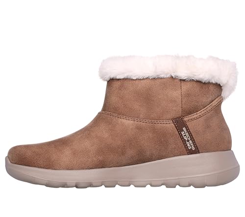 Skechers Women's On-The-Go Joy - Cozy Dream Hands Free Slip-ins Boot, Chestnut, 7.5