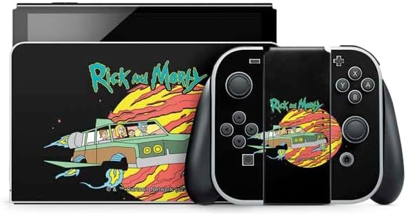 Skinit Decal Gaming Skin Compatible with Nintendo Switch OLED (2021) - Officially Licensed Adult Swim Rick and Morty Family Wagon Design