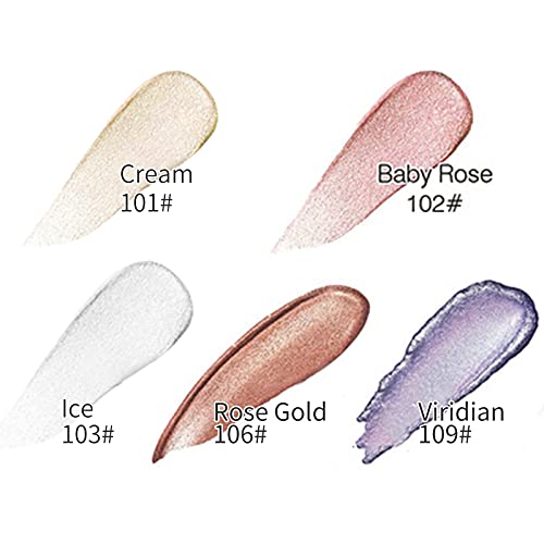 Erinde Liquid Glitter Eyeshadow - Shimmer Sparkle Eye Shadow, Long Lasting, Waterproof, Shining Eyeshadow, Metallic Glow Shiny Eye Shadow Pen, Create Sparkling Eye Makeup (106#Rose Gold) #TOP1