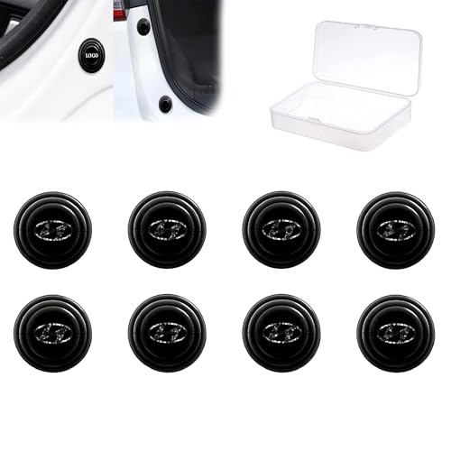 Image of 8Pcs Car Door Shock Absorber Guard Protector Rubber Pads Auto Gadgets Compatible for Exter, Creta, Venue, Verna, i10, i20, Aura, Alcazar, Tucson, Santro, Kona, SantaFe, Ioniq, Getz, Accent, Eon