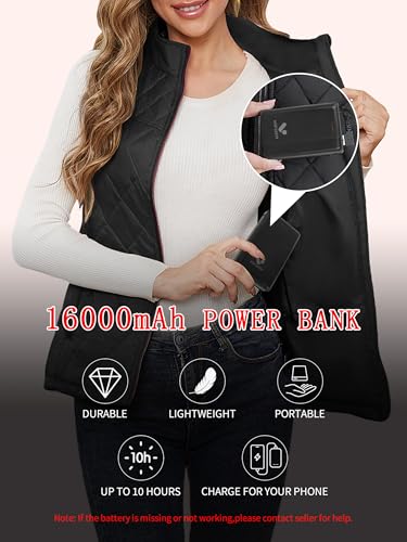 Heated Vest for Women with Battery Pack, Electric Rechargeable Heated Coat4