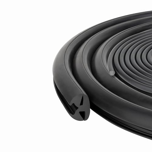 M M SEALS E009-10F EPDM Dense Rubber Window Locking Gasket Weather Stripping Window Seal, Tow-Piece Locking Action (Inline), Fits 3/16