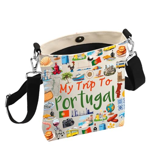 JYTAPP Portugal Travel Gift My Trip To Portugal Crossbody Bag Portugal Shoulder Handbag Purse Portugal Souvenirs Gift3