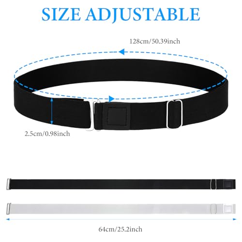 Ouligay 2PCS Women Shirt Tuck Band Tucky Belt Crop Tuck Band Stretchy for Women Elastic Waist Belt for Jeans, Pants, Dresses3