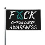 Fu-Ck Ovarian Cancer Awareness Double-Sided 3x5 Outdoor Flag With Grommets For Yard Garden Decoration4