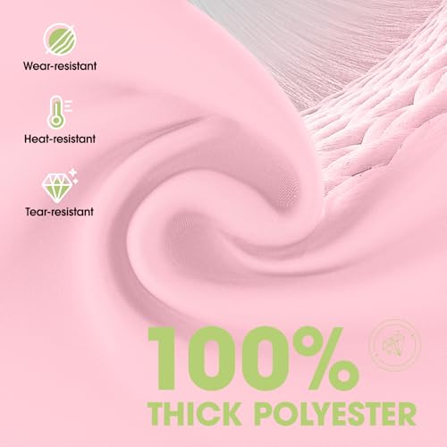 Image of Pureegg Rectangle Table Cloth 60 inch x 84 inch - Durable Polyester Tablecloth Offers Reusable & Washable Protection, Ideal for Outdoor Party, Picnic, Wedding, Banquet and Birthday, Pink
