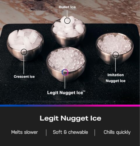 Image of GE Profile Opal 2.0 with 0.75 Gallon Tank, Chewable Crunchable Countertop Nugget Ice Maker, Scoop included, 38 lbs in 24 hours, Pellet Ice Machine with WiFi & Smart Connected, Black Stainless Steel