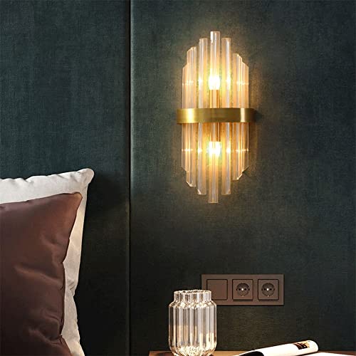 Aplique de pared para interior de cristal con diseño de lujo para comedor 4
