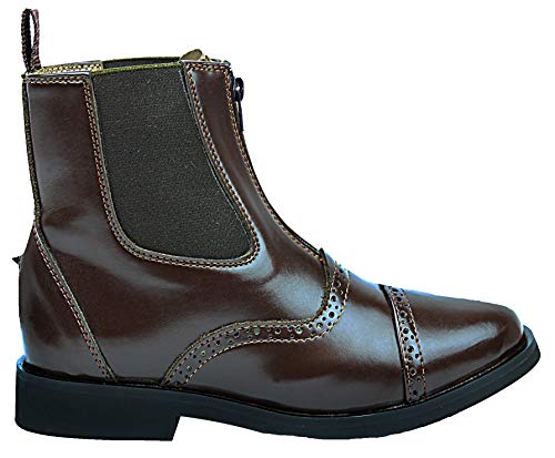Kids Children Challenger Zip Zipped Paddock English Horse Riding Leather Boots4