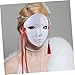 FRCOLOR Blank White DIY Full Face Mask for Adults Lightweight PP Material Hand Painting Craft Mask Odorless Cosplay Party Accessory for Masquerade Halloween Wedding Prom Fashion Shows