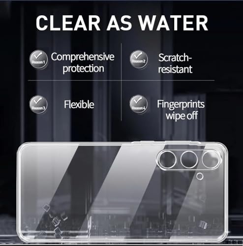 Image of REALCASE Silicone Samsung M55 / F55 5G Back Cover Case, Scratch Resistant Protective Crystal Clear Transparent Shock Proof Bumper Back Cover Case for Samsung Galaxy M55 / F55 5G
