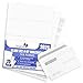 Blank W2 4-Up Horizontal Tax Forms 2025, 25 Employee Set, Designed for QuickBooks Online and Accounting Software, with Back Instructions, 25 Self Seal Envelopes Included, 4 Down Forms