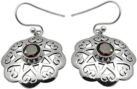 Silver Palace 925 Sterling Silver Natural Gemstone Earrings For Women And Girls