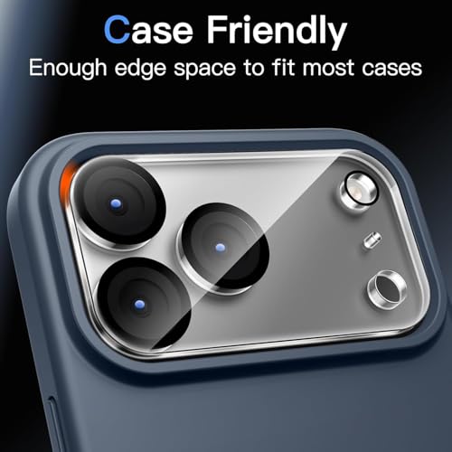 Image of (2 Pack Camera Lens Protector Tempered Glass for iPhone 17 Pro Max - Alloy Metal Cover with Tempered Glass - Scratch Resistant, Easy Installation
