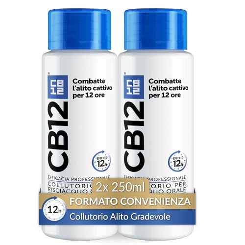 CB12 COLLUTORIO: il collutorio CB12 Original con fluoro protegge lo smalto dei denti e agisce direttamente sulla causa principale dell'alito cattivo eliminando i batteri responsabili dell'alito cattivo, assicurando una bocca sana e pulita