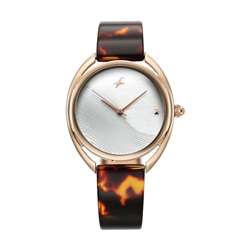 Fastrack Plastic Younique Quartz Analog Mother of Pearl Dial Acetate & Metalstrap Watch for Girls, Band Color:Multicolor (B0D8VVV5J6) Amazon Price History, Amazon Price Tracker