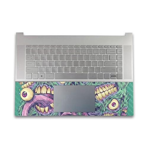 Image of Carbon Fiber Gaming Skin Compatible with HP Envy x360 16 inch (2023) - Eyes and Teeth - Premium 3M Vinyl Protective Wrap Decal Cover - Easy to Apply | Crafted in The USA by MightySkins